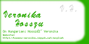 veronika hosszu business card